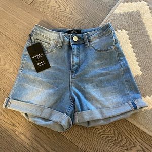 NVGTN Light Wash Jean Shorts